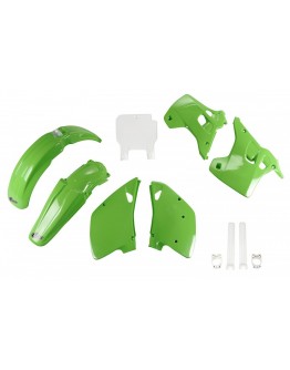 Kit complet plastice UFO (FULL KIT) KAWASAKI KX 125 / 250 '92 culoare OEM (Verde/Alb) (KA195E999)