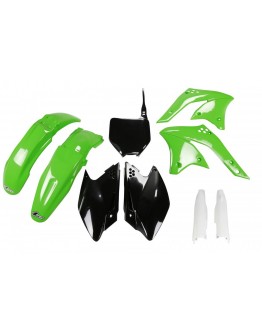 Kit complet plastice UFO (FULL KIT) KAWASAKI KXF 250 '08 culoare OEM (Verde/Negru) (KA210E999)