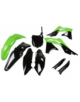 Kit complet plastice UFO (FULL KIT) KAWASAKI KXF 250 '13 culoare OEM (Verde/Negru) (KA219E999)