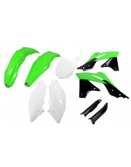 Kit complet plastice UFO (FULL KIT) KAWASAKI KXF 250 '13-'16 culoare OEM'16 (Verde/Alb/Negru)(KA221E999A)