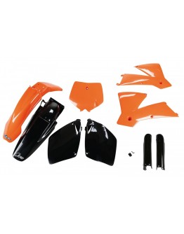 Kit complet plastice UFO (FULL KIT) KTM SX-SXF '01-'02 culoare OEM (Portocaliu/Negru) (KT501E999)