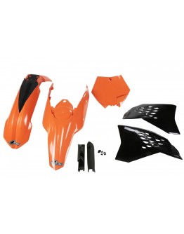 Kit complet plastice UFO (FULL KIT) KTM SX/SXF '07-'10 culoare OEM (Portocaliu/Negru) (KT506E999)