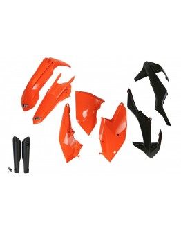 Kit complet plastice UFO (FULL KIT) KTM EXC/EXC-F TPI '17-'19, culoare OEM '17 I '19 OEM (Portocaliu/Negru) (KT518E999)