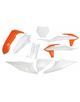 Kit complet plastice UFO (FULL KIT) KTM SX 125/150/250 '19-'22, SXF (SX-F) 250/350/450 '19-'22 culoare OEM (Portocaliu/Alb) (KT522E999)