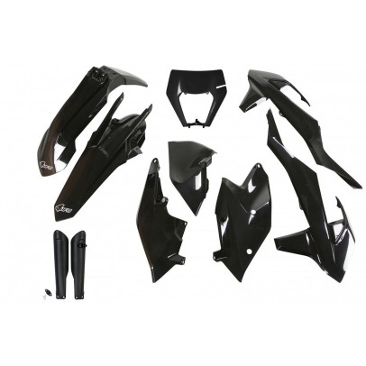 Kit complet plastice UFO (FULL KIT) KTM EXC/EXC-F TPI '17-'19 Z culoare Negru (KT523E001)