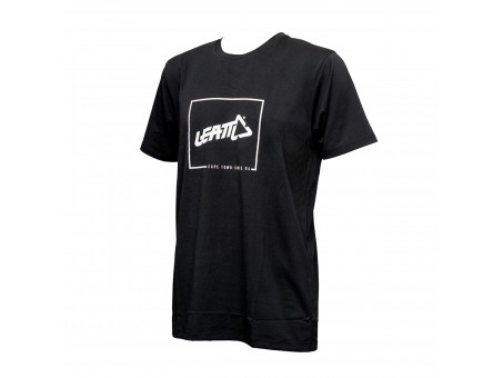 Tricou Leatt Black/White - Negru