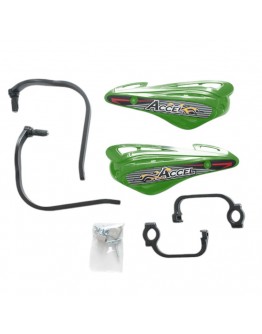 Set handguard ACCEL prindere universala in 2 puncte (ALU-negru, plastic-verde)