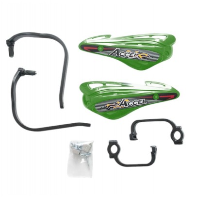 Set handguard ACCEL prindere universala in 2 puncte (ALU-negru, plastic-verde)