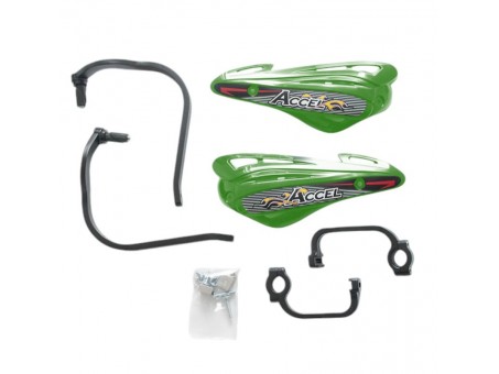 Set handguard ACCEL prindere universala in 2 puncte (ALU-negru, plastic-verde)