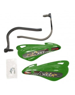 Set Handguard ATV ACCEL Universal (22+28MM) - Negru,Verde