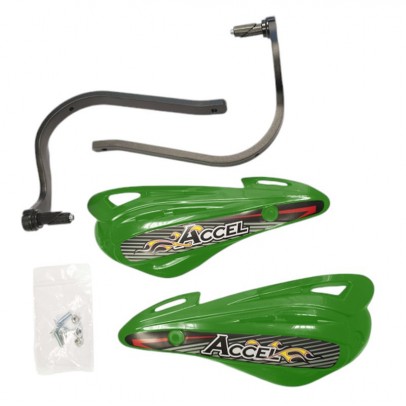 Set Handguard ATV ACCEL Universal (22+28MM) - Negru/Verde