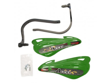 Set Handguard ATV ACCEL Universal (22+28MM) - Negru/Verde