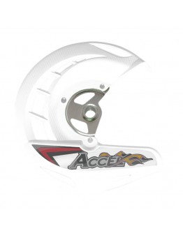 Protectie disc fata ACCEL HONDA CRF 250/450R,X '04-'18, CR 125/250 '04-'07 culoare alb (FDG-01WH)