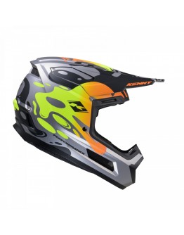 Casca Cross/Enduro Kenny Racing Performance ERT Graphic Fluid - Gri,Verde,Portocaliu,Negru