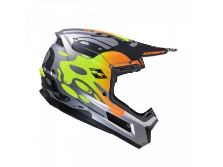 Casca Cross/Enduro Kenny Racing Performance ERT Graphic Fluid - Gri/Verde/Portocaliu/Negru