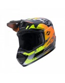 Casca Cross/Enduro Kenny Racing Performance ERT Graphic Fluid - Gri/Verde/Portocaliu/Negru