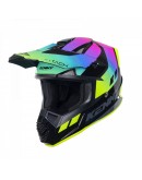 Casca Cross/Enduro Kenny Racing Track Graphic - Negru/Verde/Roz