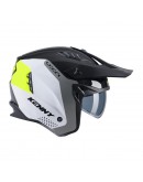 Casca Open Face Kenny Racing Jet Miles - Alb,Gri,Negru,Galben fluo