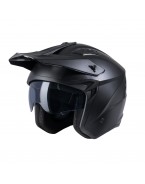 Casca Open Face Kenny Racing Jet Miles Solid Matt Black - Negru mat