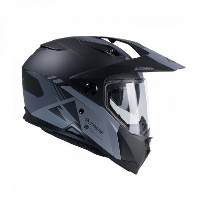 Casca Dual Adventure Kenny Racing Extreme Graphic  - Negru/Gri mat