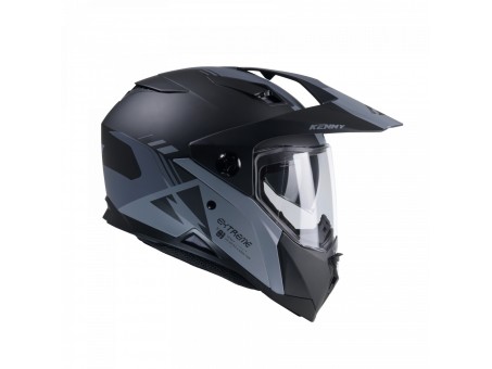 Casca Dual Adventure Kenny Racing Extreme Graphic  - Negru/Gri mat