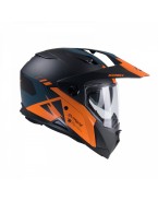 Casca Dual Adventure Kenny Racing Extreme Graphic - Negru/Gri/Portocaliu mat