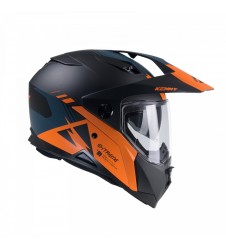 Casca Dual Adventure Kenny Racing Extreme Graphic - Negru,Gri,Portocaliu mat