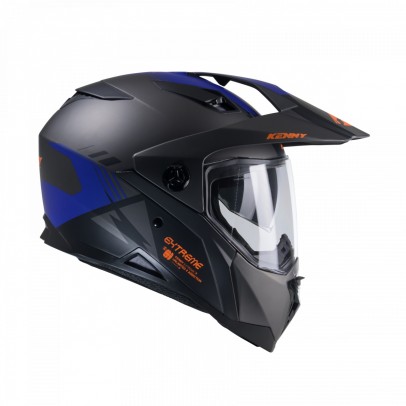 Casca Dual Adventure Kenny Racing Extreme Graphic - Negru/Gri/Albastru mat