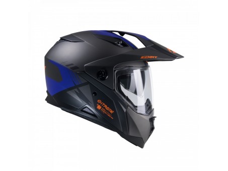 Casca Dual Adventure Kenny Racing Extreme Graphic - Negru/Gri/Albastru mat