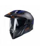 Casca Dual Adventure Kenny Racing Extreme Graphic - Negru/Gri/Albastru mat