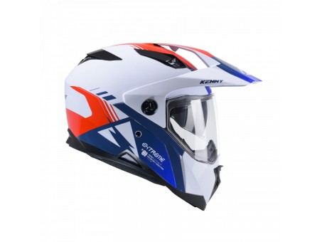 Casca Dual Adventure Kenny Racing Extreme Graphic - Alb,Albastru,Rosu