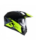 Casca Dual Adventure Kenny Racing Extreme Graphic - Negru/Gri/Galben fluo