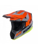 Casca Copii Cross/Enduro Kenny Racing Track KID/JUNIOR Graphic - Gri/Portocaliu/Galben mat