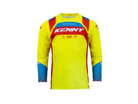 Tricou Kenny Racing Track Kid/Junior Acid - Rosu,GalbenlAlb