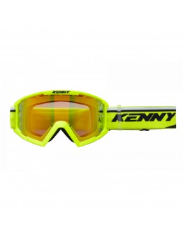 Ochelari Off Road Kenny Racing Track+Neon Yellow - Negru,Galben fluo cu lentila rosie