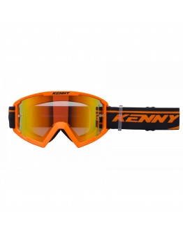 Ochelari Off Road Kenny Racing Track+Orange - Portocaliu,Negru cu lentila rosie