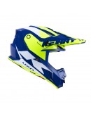 Casca Copii Cross/Enduro Kenny Racing Track KID/JUNIOR Graphic - Albastru/Alb/Galben fluo