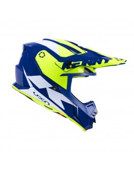 Casca Copii Cross/Enduro Kenny Racing Track KID/JUNIOR Graphic - Albastru,alb,Galben fluo