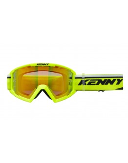 Ochelari Copii Off road Kenny Racing Model Track Kid/Junior - Negru/Galben fluo cu lentila rosie