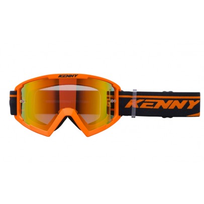 Ochelari Copii Off road Kenny Racing Model Track Kid/Junior - Negru/Portocaliu cu lentila rosie