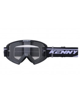 Ochelari Copii Off Road Kenny Racing Track KID/JUNIOR - Negru,Alb cu lentila transparenta