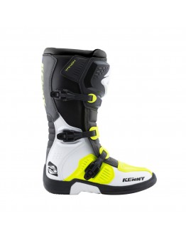 Cizme Kenny Racing Cross/Enduro Model Track - Negru/Alb/Galben fluo	