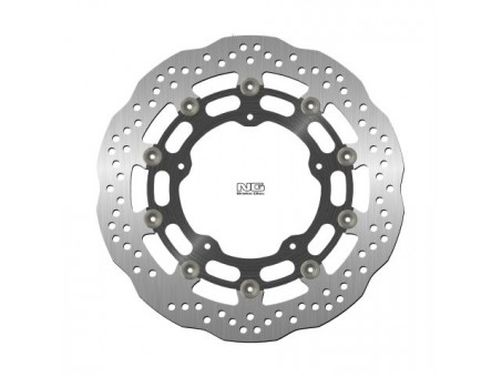 Disc frana fata NG -  YAMAHA YZF R1 '04-'06 / '15-'16, FZ1 '06-13, R6 '20-, V-MAX '09-16, MT-10 '16-21 (320X132X5MM) (5X8,5MM) WAVE flotant (centru aluminiu)