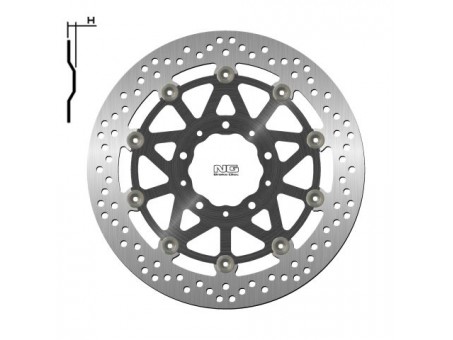 Disc frana fata NG -  KAWASAKI Z1000/ZZR1400 '17-20 (310X80X5,5MM) (5X10,5MM) flotant (centru aluminiu)