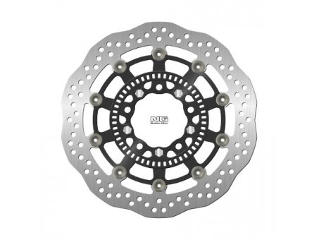 Disc frana fata NG -  KAWASAKI ER6N '05-'17, KLE 650 VERSYS '07-'21, ZX6R '13-'18 ,VULCAN 650 '15-'21 (300X80X5MM) (5X10,5MM) WAVE flotant (centru aluminiu)