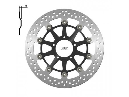 Disc frana fata NG -  DUCATI 848 '08-13, PANIGALE 959 '18-19, S4R 996 '07-09 (320X72X5MM) (5X8,5MM) flotant (centru aluminiu)