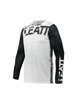 Tricou Leatt Moto 4.5 X-Flow Jersey White - Negru/Alb