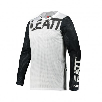 Tricou Leatt Moto 4.5 X-Flow Jersey White - Negru/Alb