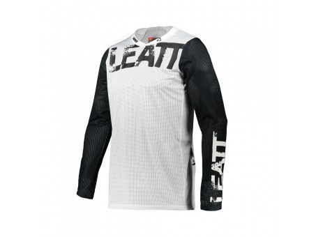 Tricou Leatt Moto 4.5 X-Flow Jersey White - Negru/Alb