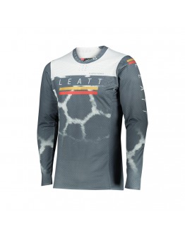 Tricou Leatt Moto 5.5 Ultraweld Jersey Giraffe - Gri/Alb